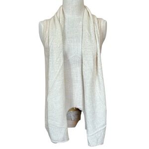 Neiman Marcus Small  Cashmere Cardigan Vest Lagenlook Cozy Layering Minimal